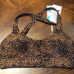 NWOT $88 SEAFOLLY SMALL SAFARI SPOT ACTIVE CROP TOP
